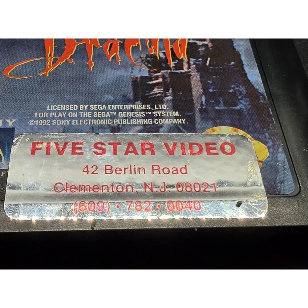 Bram Stoker's Dracula Genesis CIB W/ Manual Cleaned Tested Video Store Sticker
